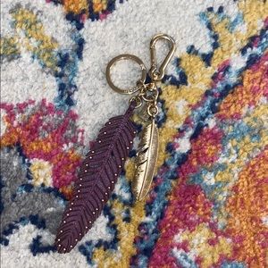 Coach feather keychain